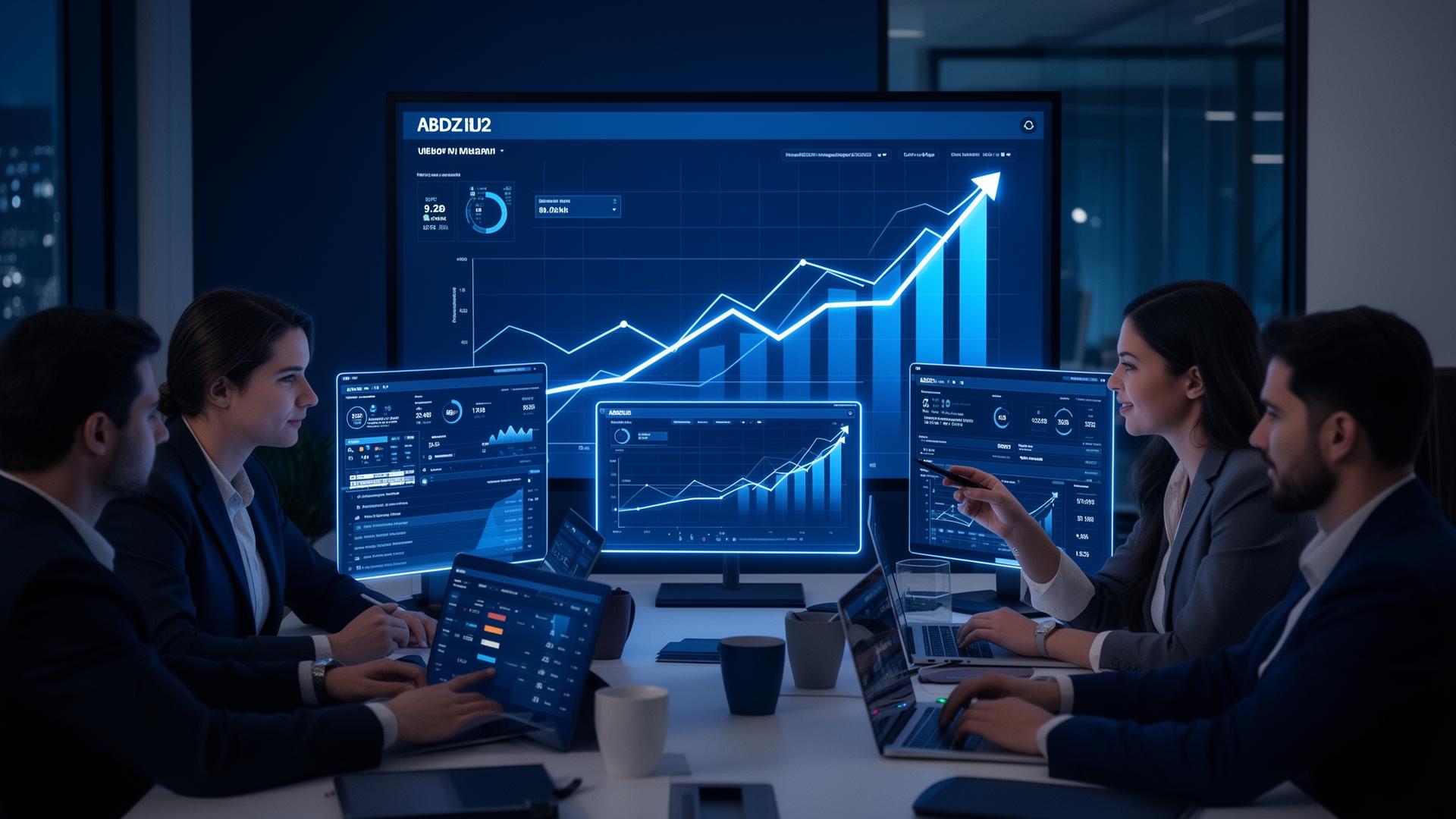 SYNURAL marketing team reviewing performance dashboards